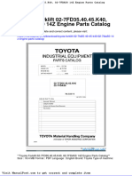Toyota Forklift 02 7fd35!40!45 K40!02!7fda50 14z Engine Parts Catalog