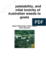 The Palatability, and Potential Toxicity of Australian Weeds To Goats