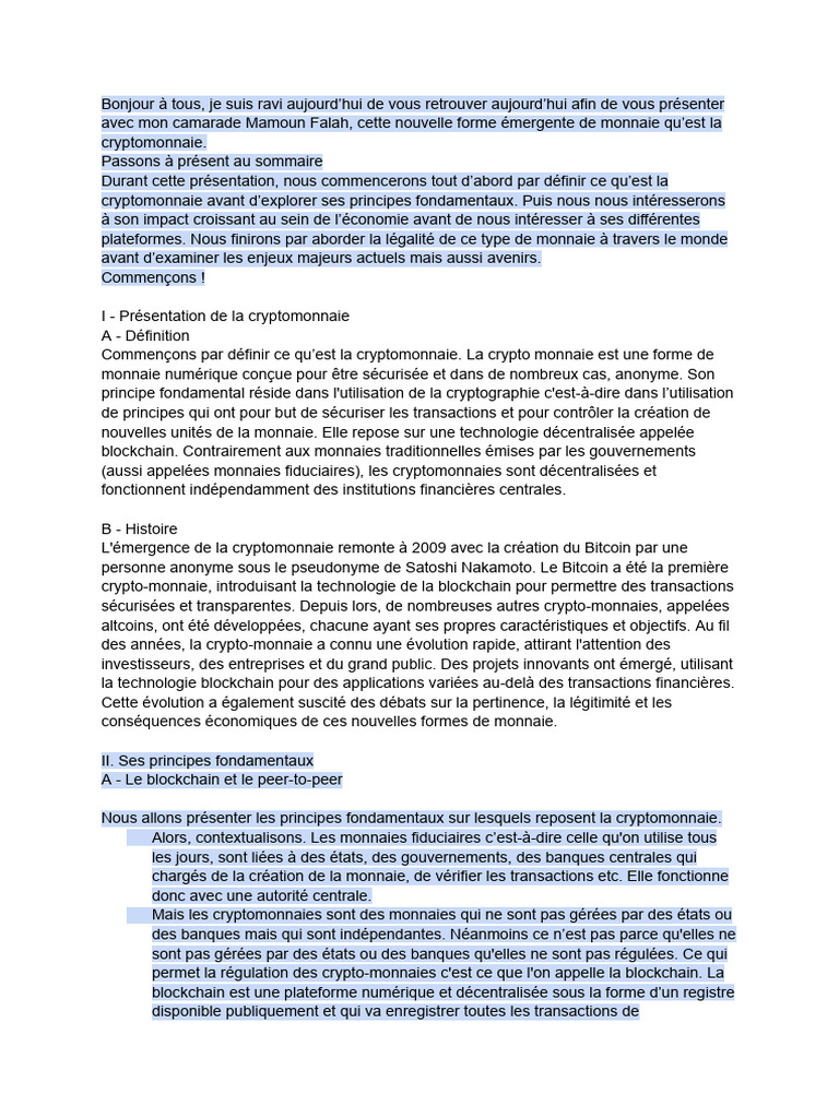 Définition et impact de la cryptomonnaie | PDF | Crytomonnaies | Bitcoin