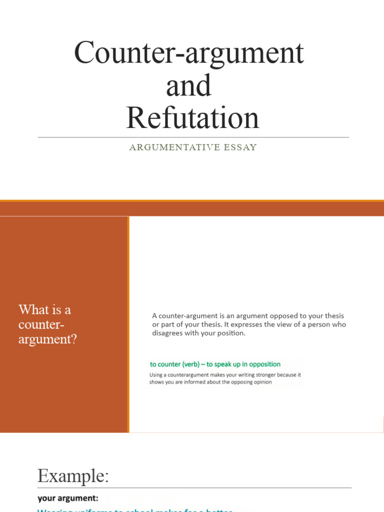 Lecture notes counter argument and refutation updated pdf