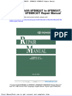 Toyota Forklift 8fbm20t To 8fbm35t 8fbmk25t 8fbmk30t Repair Manual