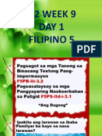 Filipino 5 Aralin 9 Ikalawang Kwarter