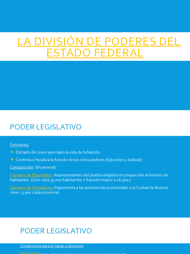 La División de Poderes Del Estado Federal | PDF | Judicaturas | Ley Pública