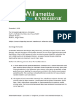 Letter To Judge Hernandez From Willamette Riverkeeper