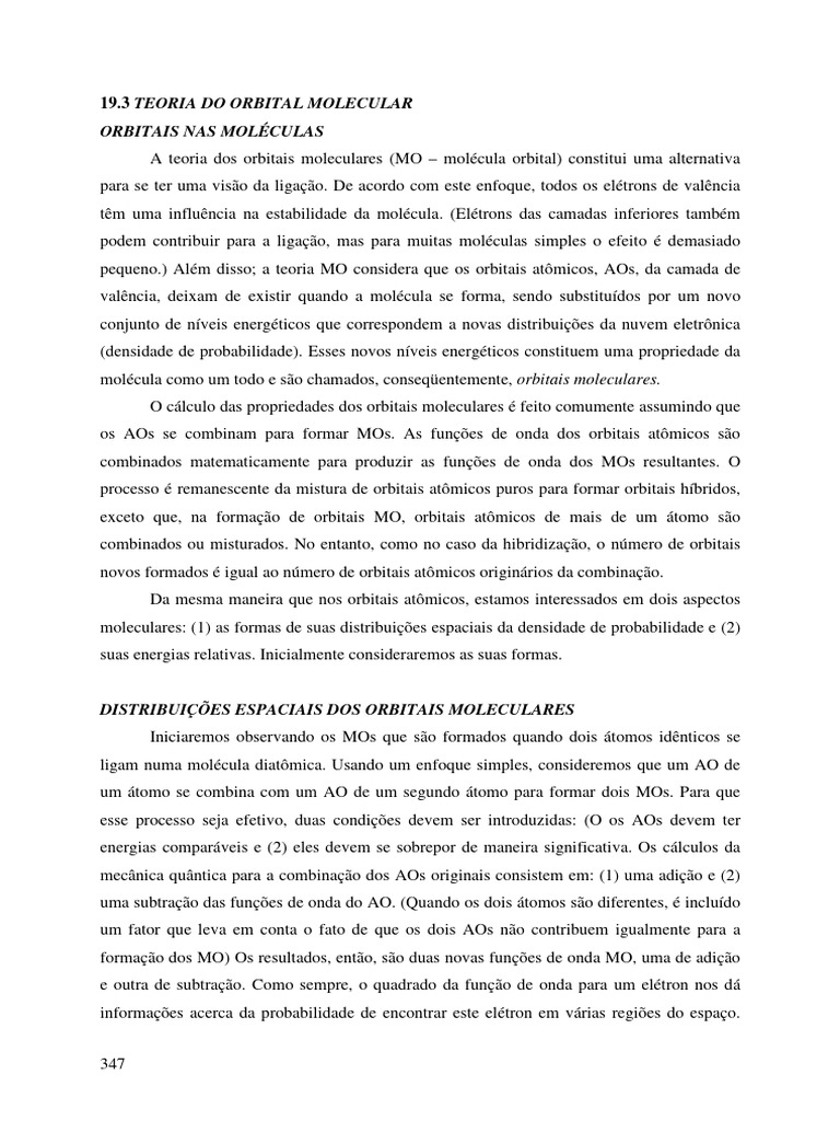 Teoria do orbital molecular tom pdf orbital molecular liga o qu mica