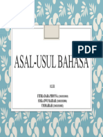 ASAL-USUL BAHASA