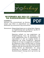 Biyernes NG Ika-33 Linggo Sa Karaniwang Panahon