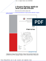 Weidemann Engine Perkins 404d 22-1-0 Spare Parts List Defren