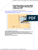 Volvo Wheeled Skid Steer Loader Mc60c70c85c95c105cmct70c85c95c Operation Manual en