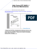 Tadano Mobile Crane Atf 500xl 1 Operating Service Maintenance Manual