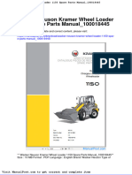 Wacker Neuson Kramer Wheel Loader 1150 Spare Parts Manual 100018445