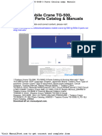 Tadano Mobile Crane TG 500 TG 500e 3 Parts Catalog Manuals