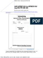 Toyota Forklift 8fbe15u To 8fbes15u Parts Catalog en FR de Es