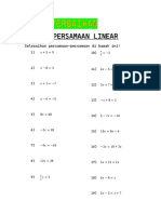 Perbaikan - VIII - Persamaan Linear