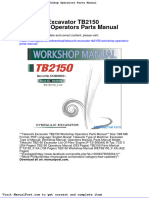 Takeuchi Excavator Tb2150 Workshop Operators Parts Manual