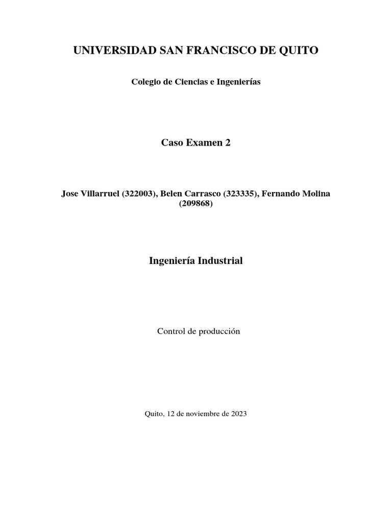 Análisis de Control de Producción en Electrónica | PDF | Inventario ...