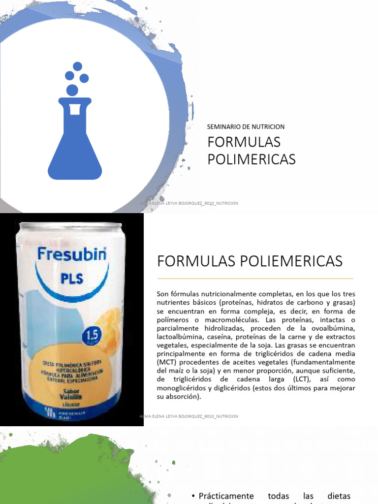 Fórmulas Poliméricas en Nutrición Clínica | PDF | gordo | Nutrición