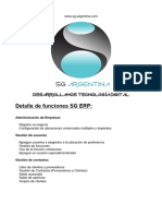 SG ERP - Detalle Funciones