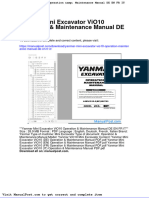 Yanmar Mini Excavator Vio10 Operation Maintenance Manual de en FR It