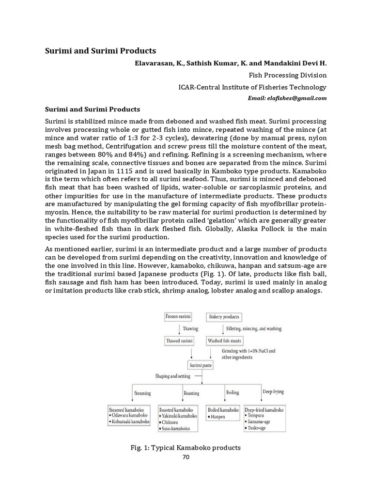 Surimi and surimi products PDF Sausage Foods