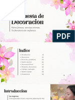 Presentacion Propuesta de Decoracion Floral Aesthetic Blanco y Rosa