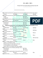 Ôn tập giữa học kì I - Unit 1 - Test 1