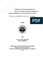 Bab 1235 ANALISIS FORMULASI STRATEGI KEBIJAKAN PENINGKATAN KUALITAS KERTAS KERJA PEMERIKSAAN BPK RI PENDEKATAN ANALISIS SWOT DAN AHP