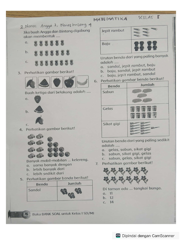 Latihan Matematika Kelas 1 | PDF