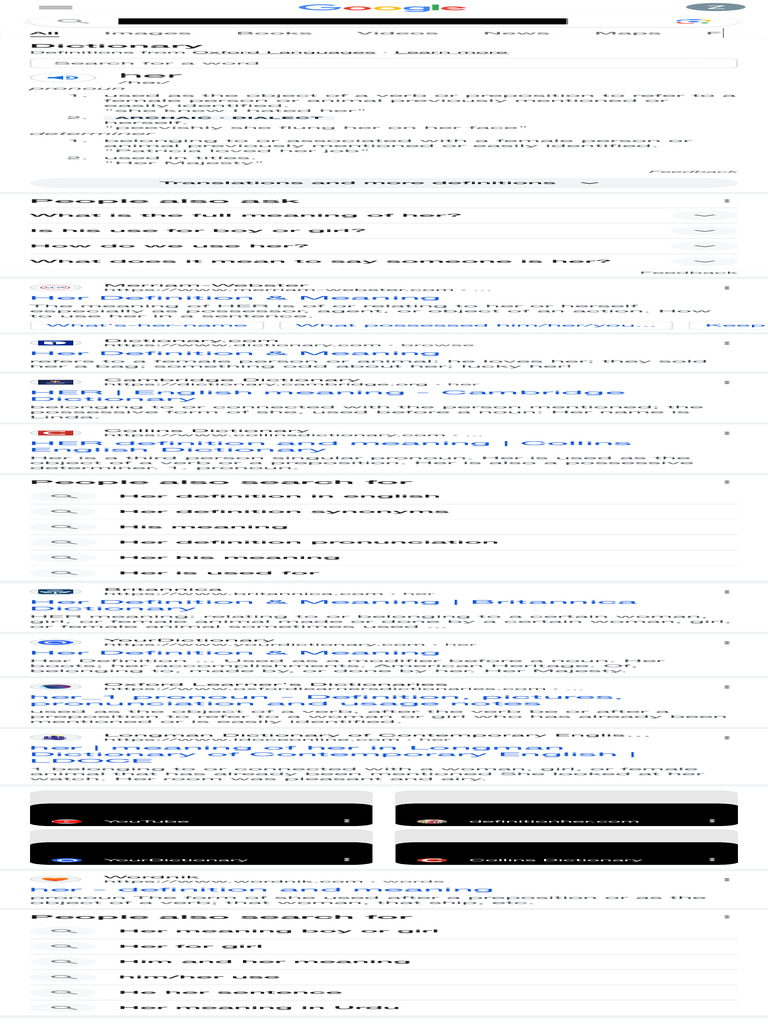 Her Definition - Google Search | PDF | English Language | Verb