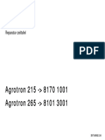 Deutz Fahr Agrotron 265 Tractor Parts Catalogue Manual SN 81013001