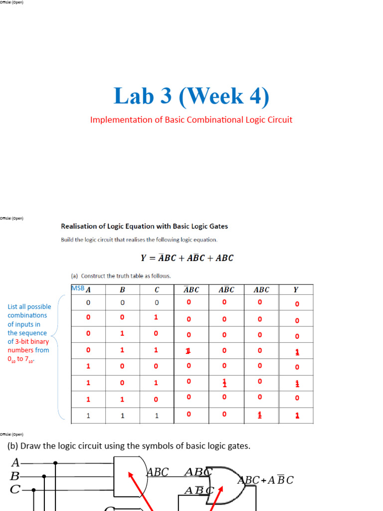 Basic Combinational Logic Circuit | PDF | Logic Gate | Electrical ...