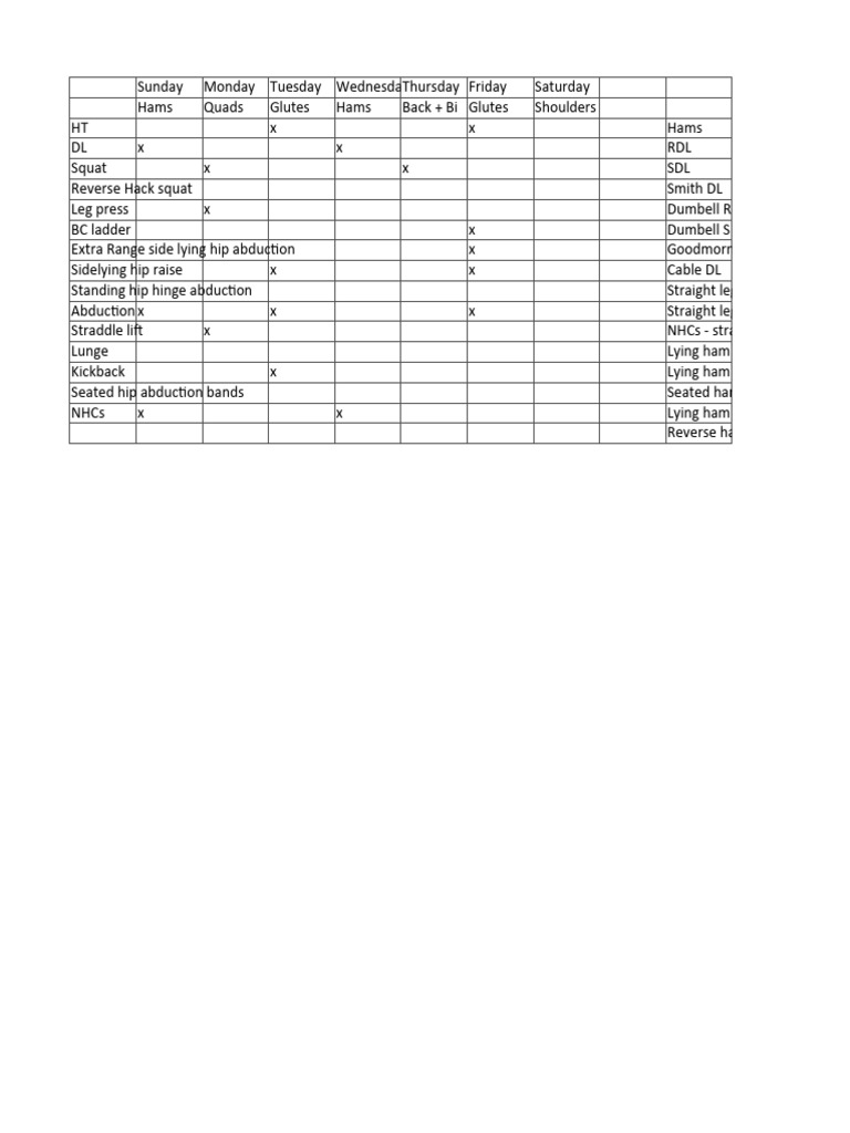 Workout Plan | PDF | Weight Training