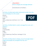 PLSQL Programs