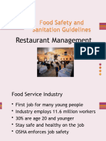Food Safety and Sanitation Guidelines Restaurant Management