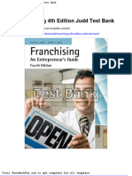 Franchising 4th Edition Judd Test Bank
