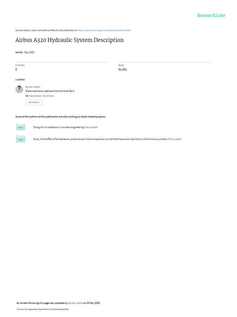 A320 Hydraulicsystem | PDF | Pump | Continuum Mechanics