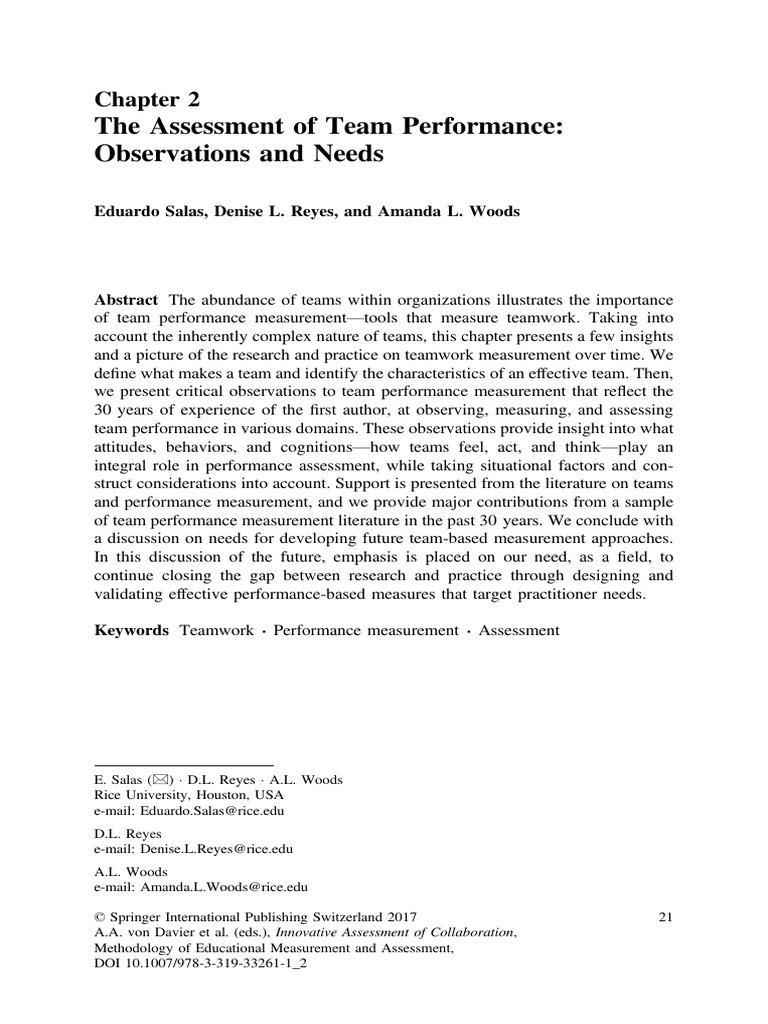 Team Performance Measurement Insights | PDF | Attitude (Psychology ...