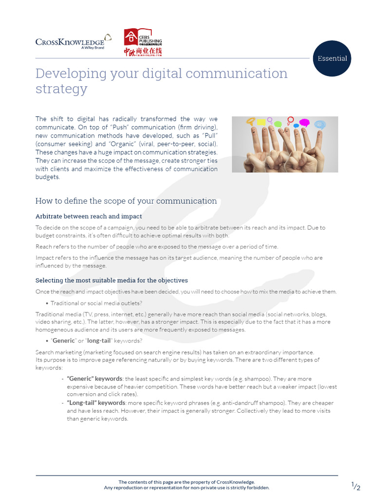 Developing Your Digital Communication Strategy How To Define The Scope