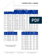 Howell Copper Pipe Tube Dimensions