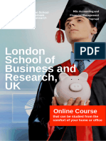 MSC Accounting and Financial Management (Top-Up) - Delivered Online by LSBR, UK