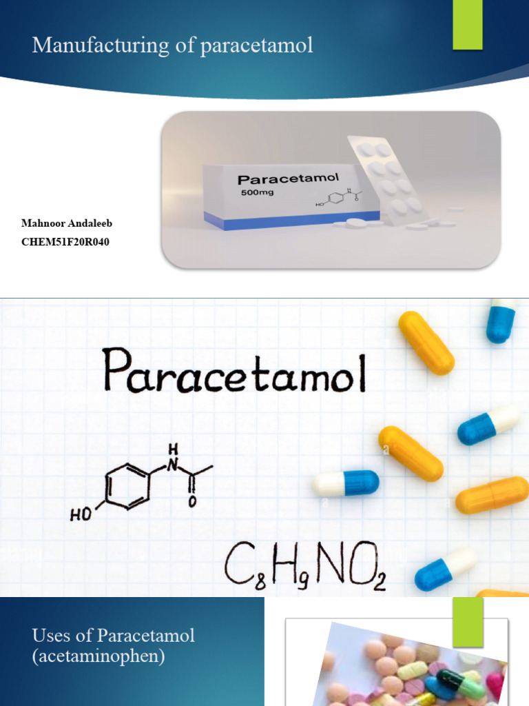Manufacturing of paracetamol PDF