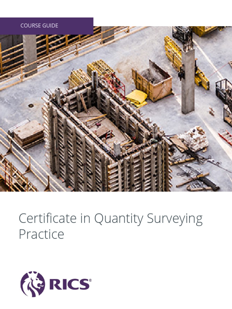 Certificate in Quantity Surveying Guide | PDF | Procurement ...