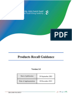 Product Recall - SFDA Guideline 