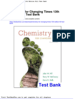 Chemistry For Changing Times 13th Edition Hill Test Bank