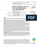 Deglobalization and the value of geographic diversification- evidence from Brexit