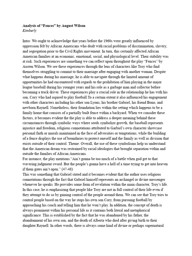 Fences PDF Fences (Play)