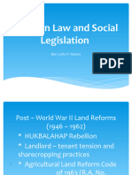 Agrarian Law and Social Legislation