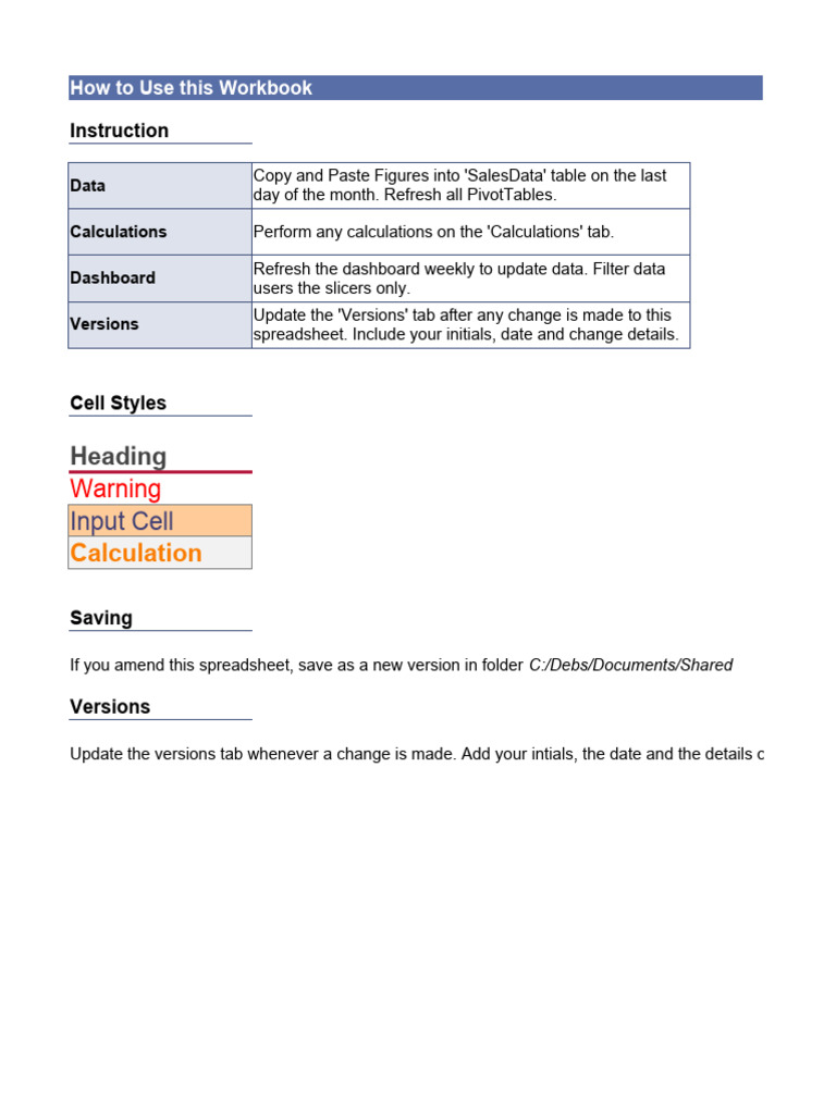 Superstore Sales Workbook Guide | PDF | Spreadsheet | Computer Engineering