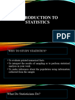 Topic 1 ELEMENTARY STATISTICS
