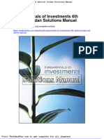 Fundamentals of Investments 6th Edition Jordan Solutions Manual